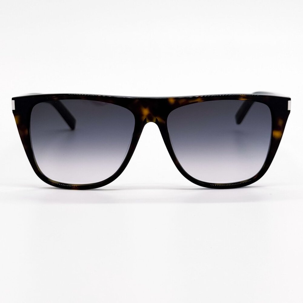 NEW SAINT LAURENT SUNGLASSES SL1F 003 UNISEX HAVANA SQUARE EYEWEAR SL 1F 003 - Picture 3 of 9